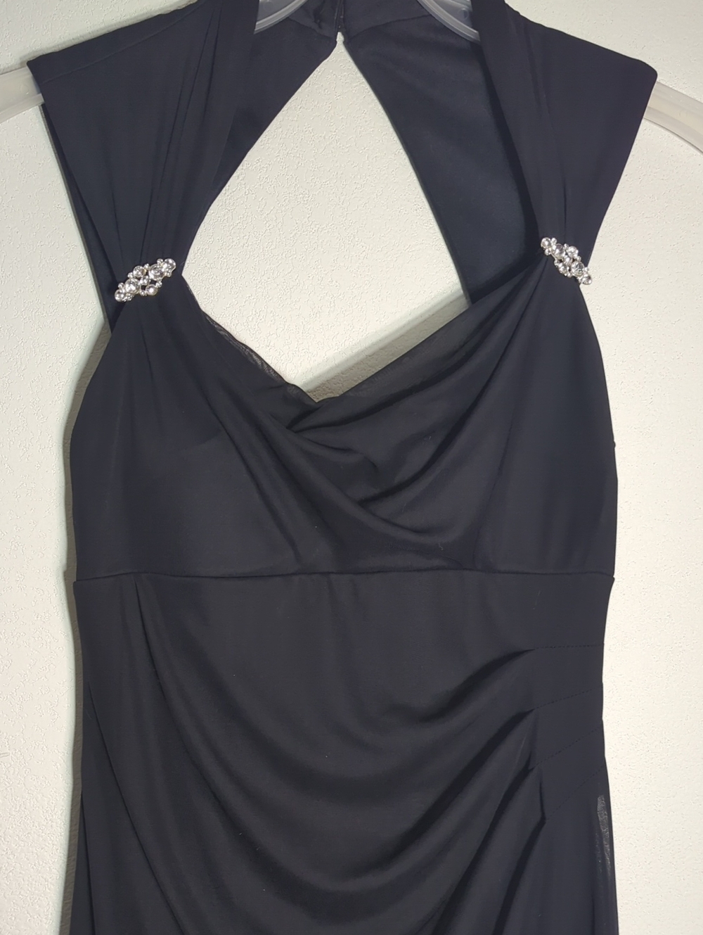Scarlett Nite Womens Dress Black Maxi Special Occasion Formal Rhinestone sz 8 - Picture 7 of 16